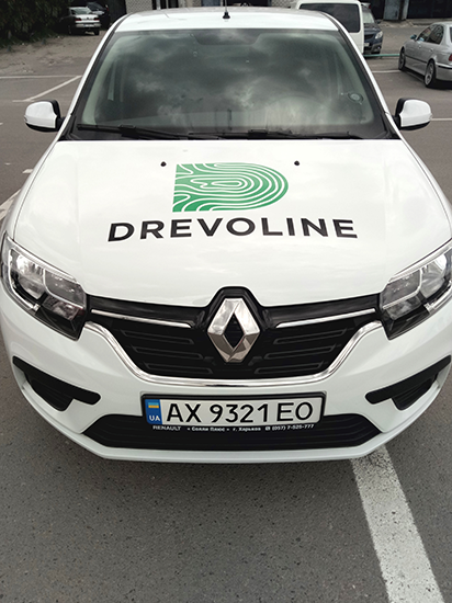 Брендирование транспорта для компании DREVOLINE